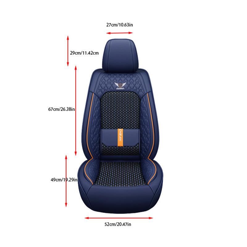 Fashion Universal PU Leather Breathable Car Seat Covers Four Season Universal Fit Most Car SUV Car Accessories