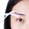 Women Eyebrow Razor Scissor Stainless Steel Eyebrow Trimmer Comb Eyelash Hair Scissors Cutter Toolfor Beginners Crescent Sharp Beauty Tool Multi-color