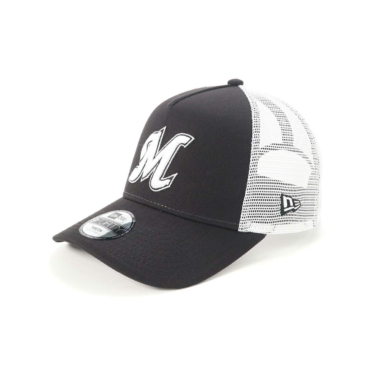 

Детская сетчатая кепка Nippon Professional Baseball Chiba Lotte Marines YTH940AFTR NPB CLOMAR BLK WHI 25J [New Era] YOUTH52-56 см