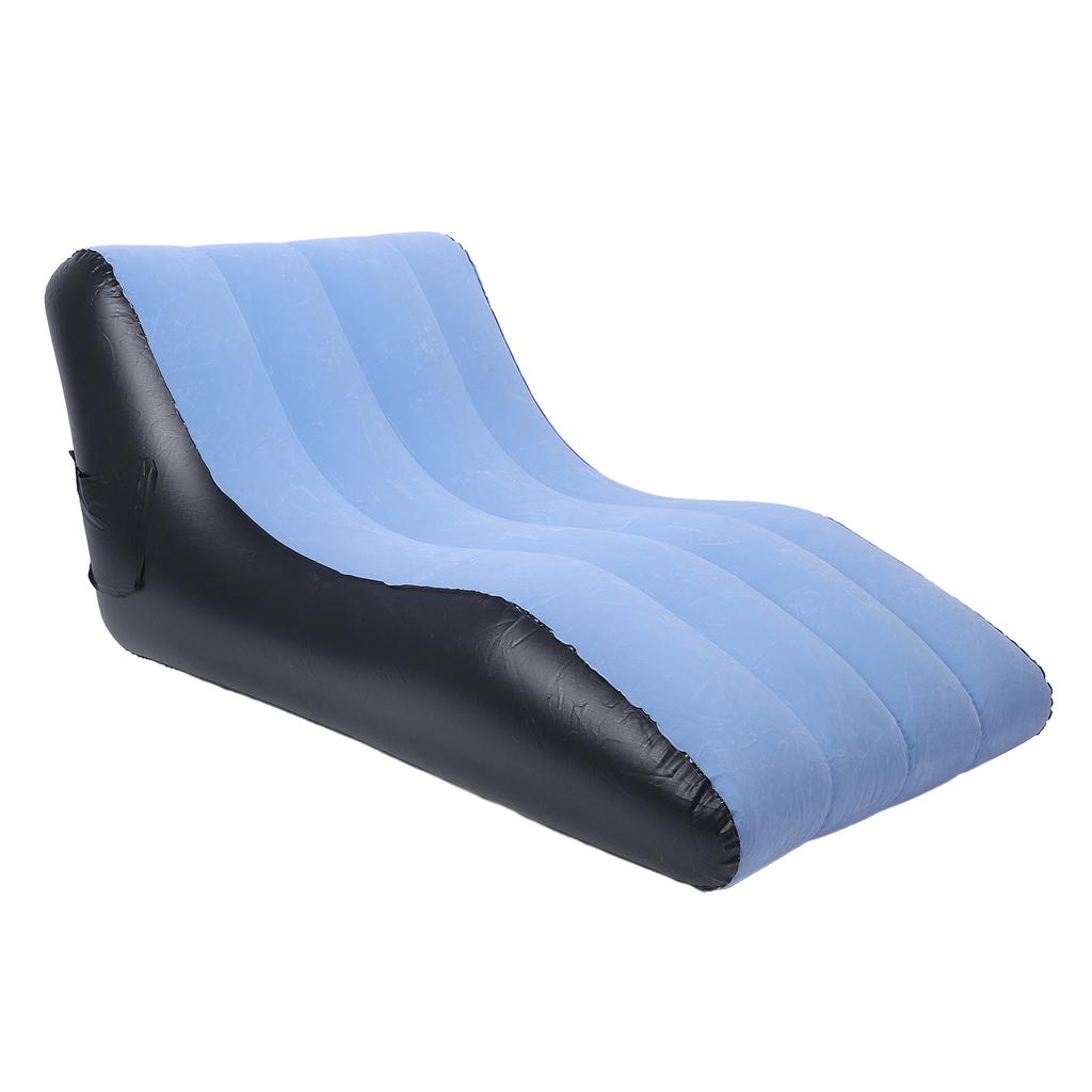Inflatable Sofa Chair PVC Flocked Inflatable Chair Blow Up Couch for Living Rooms Camping Trips Travel