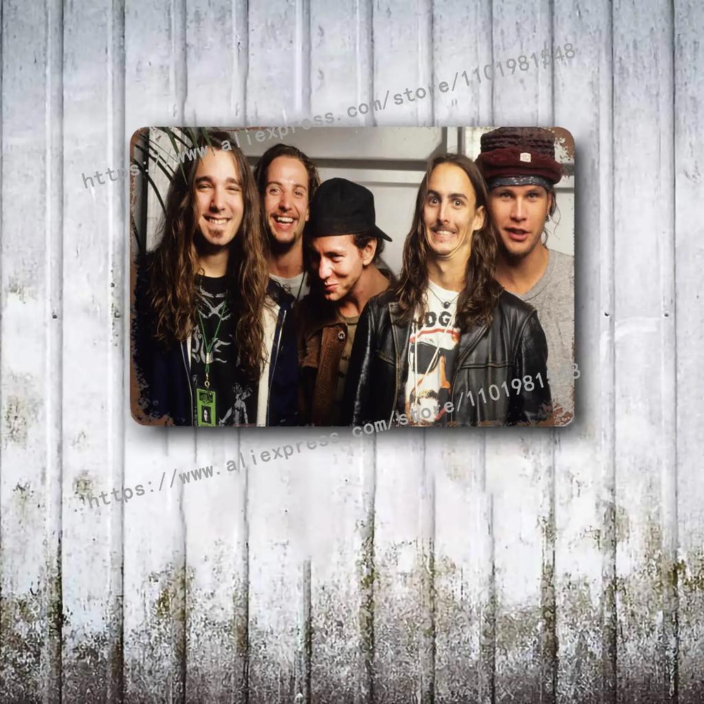 Pearl Jam Band metal Decor Poster Vintage Tin Sign Metal Sign Decorative Plaque for Pub Bar Man Cave Club Wall Decoration