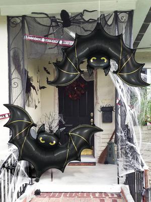 Halloween Large Scary Bat Balloon Halloween Party Birthday Decoration Bat Theme Can Be Hung Bat Decoration Outdoor Decoration