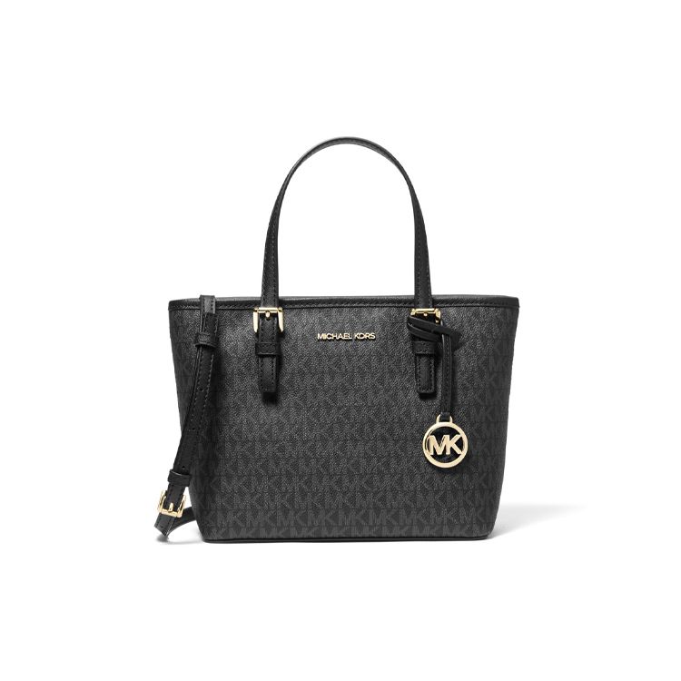 

Michael Kors Mk Jet Set Travel Signature Logo Charm Print Coated Canvas Tote Bag Women Tote Bags Black 35T9GTVT0B-BLACK Basic Set (Bag+Dust Bag)