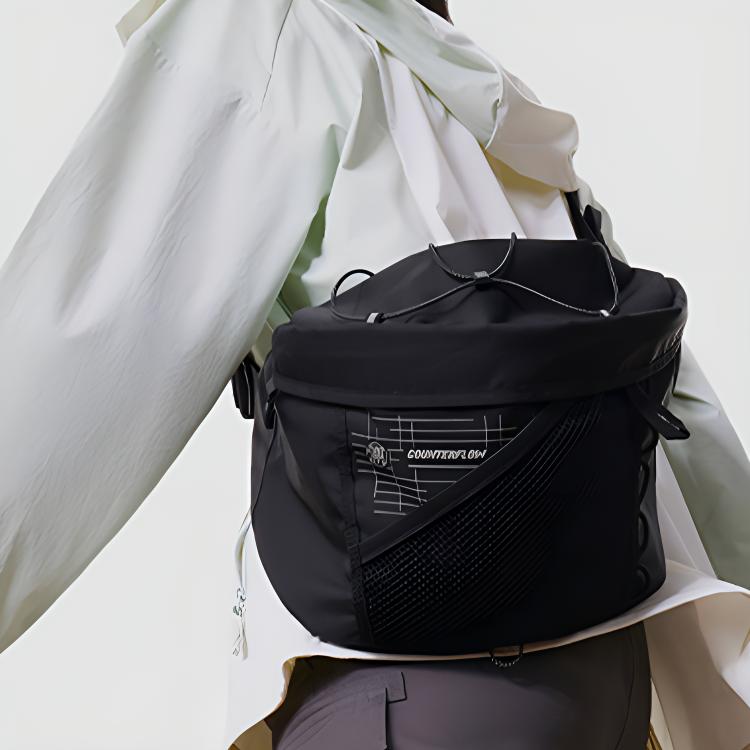 New LINING Sports Life Collection Sling Bags Black ABDU173-1