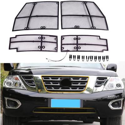 4Pcs Car Insect Screening Mesh Front Grille Insert Net For Nissan Patrol Armada Y62 2012 2013 2014 2015 2016 2017 2018