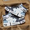Autumn High-top Men's Sneakers Fashion Color Matching Height-increasing Platform Shoes New Non-slip Shock-absorbing Couple Shoes