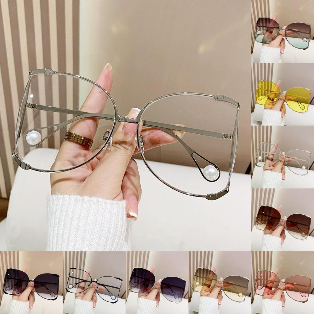 Fashion Round Frame Sunglasses With Uv400 Protection For Summer Outings