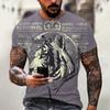 Summer Animal Lion 3D Printed Men's T-shirt Casual Short Sleeved T-shirt