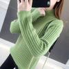 Pofulove Women Half Turtleneck Thickened Warm Pullover Sweater Long Sleeve Office Short Sweatshirts