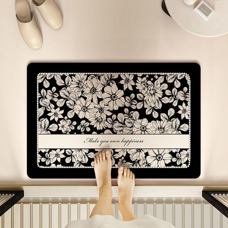 Retro Luxury Diatom Mud Quick-Dry Anti-Slip Bathroom Floor Mat 40*60cm