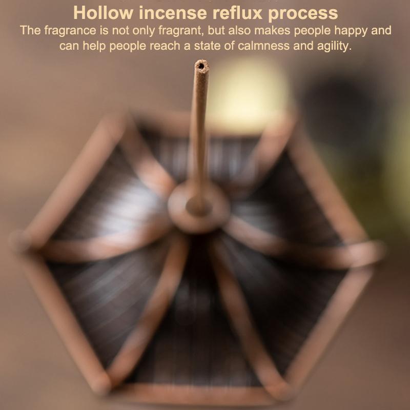 Kreativní stojánek na tyčinkové kadidlo Pagoda Průhledný aromaterapeutický hořák Šestihranný pavilon Hořák na kadidlo Domácí dekorace