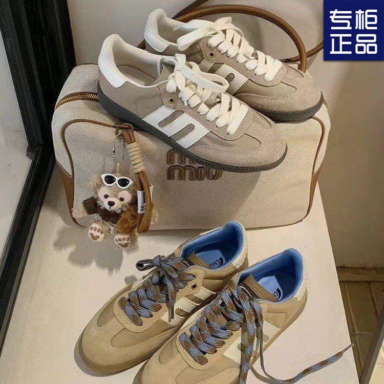 Yinyin new autumn color matching casual retro style round head lace-up German training shoes versatile Forrest Gump shoes board shoes new