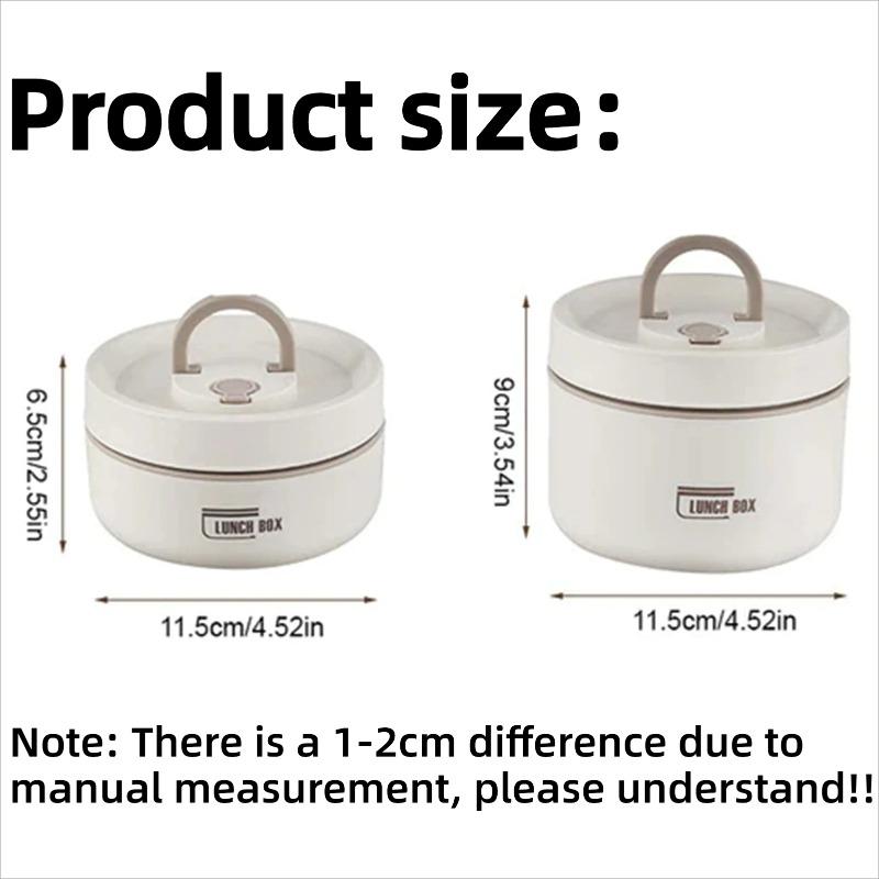 304 stainless steel insulated lunch box set, with storage bag, folding handle, leak proof seal, suitable for offices and schools