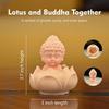 Car Dashboard Decoration – Lotus Baby Buddha Statue | Miniature Showpiece for Home, Living Room & Office Desk | Buddha Idol Gift