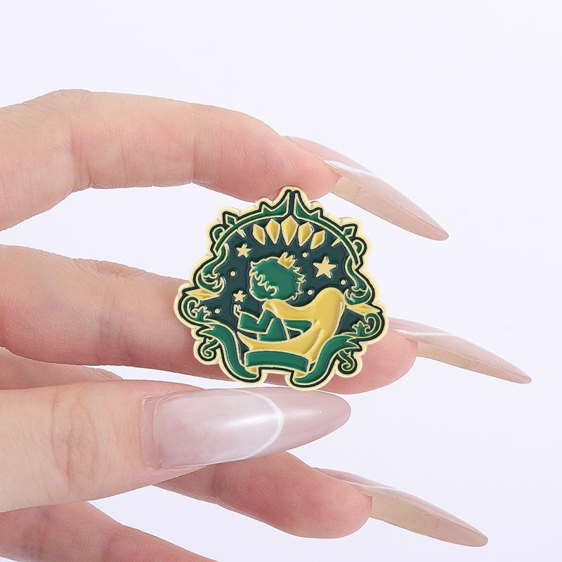 Prince and Rose Enamel Pins Custom Novel Animation Brooches Lapel Badges Clothes Punk Funny Jewelry Gift for Friends