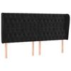 VidaXL Tête de lit avec oreilles Noir 183x23x118-128 cm Velours3118354