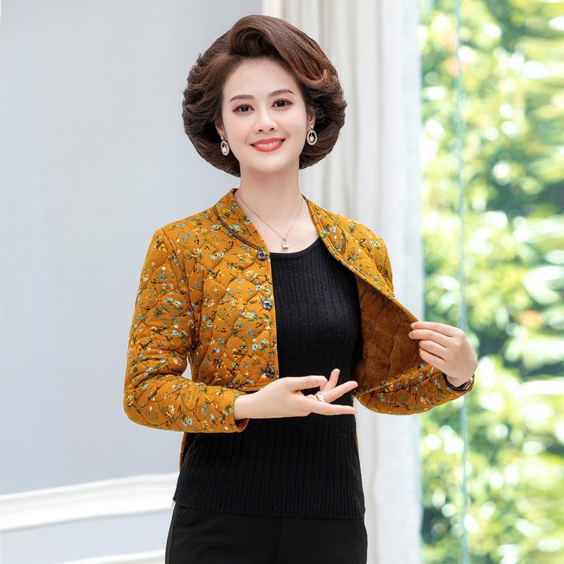 Women's Camel Hair Cotton Vest - Mid-Aged & Elderly, Warm, Thickened, Plus Velvet, Short-Sleeved, Waist & Shoulder Protection.