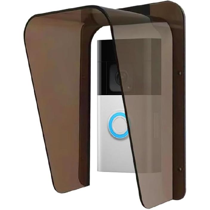 Doorbell Rain Cover Weatherproof Compatible for Ring/Blink/Google Nest Video Doorbell, Large Acrylic Doorbell Cover Protector for Outside Camera
