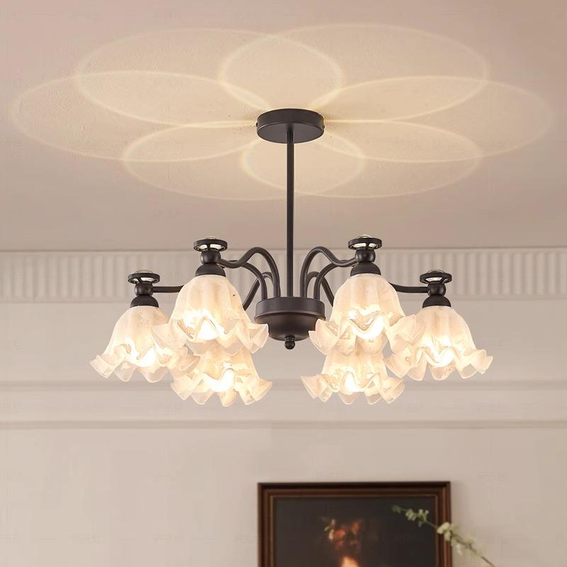 2026 Retro Mid-Century Chandelier: American Countryside Style for Living Room, Bedroom, Dining Room, or Hall