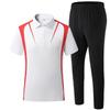 Summer Short Sleeve Sports Set for Men & Women: Polo Shirt & Running Uniform