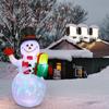 5FT jule gummibåt Snømannformet LED roterende fargede lys Blow Up Xmas oppblåsbare rekvisitter