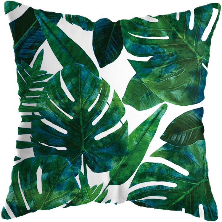 Soft Pillow Cushion Covers 45x45 Cm Decorative Pillows Throw Green Patterns Pillowcase for Sofa Home