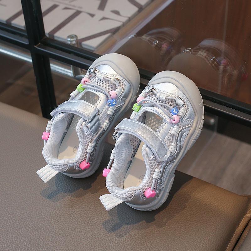 Girls  Closed-Toe Mesh Velcro Sandals - Summer 2026 Princess Sports Shoes 22
