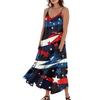 Women's Summer Dress Casual Loose Print Long Beach Vacation Dresses