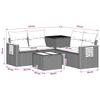 Sofa Set 6 Pieces Beige and Light Gray Poly Rattan and Steel