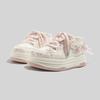Stilvolle Damen-Sneaker Weiß Low-Top: Vielseitige Frühlingsmode mit dicken Sohlen
