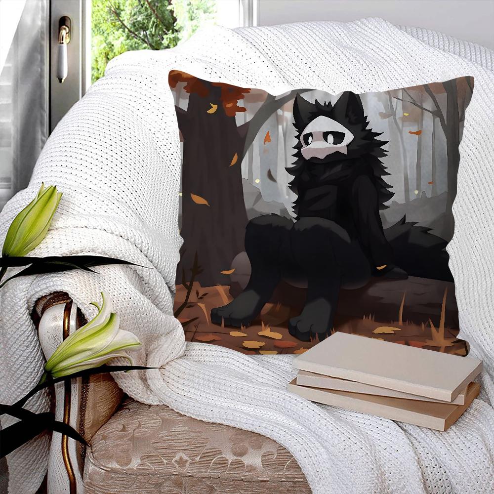 C-Changed Furry Game Pillow Case Square Pillow Bedroom Sofa Leisure Comfort Cushion Car Living Room Home Decoration