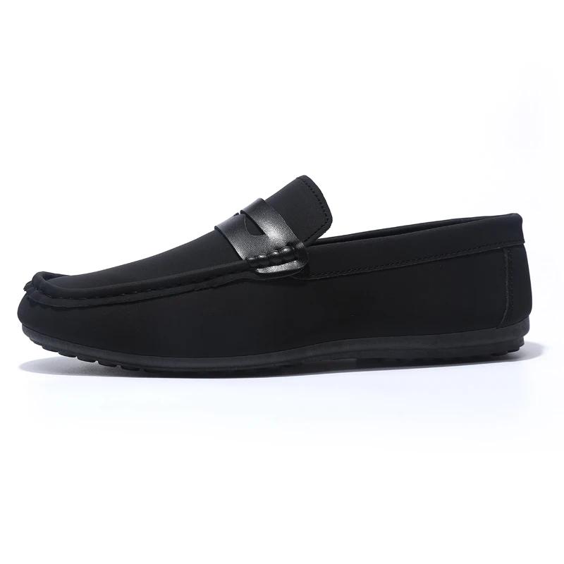 Fashion Summer Men Casual Shoes Leather Moccasins Breathable Slip on Italian Boat Shoes Luxury Brand Mens Driving Loafers Size 39-46