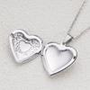 Metal Necklace with Heart Shaped Locket Pendant Adjustable Neckchain Ornament