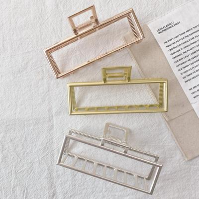 Matte and Glossy Metal Square Hair Clip