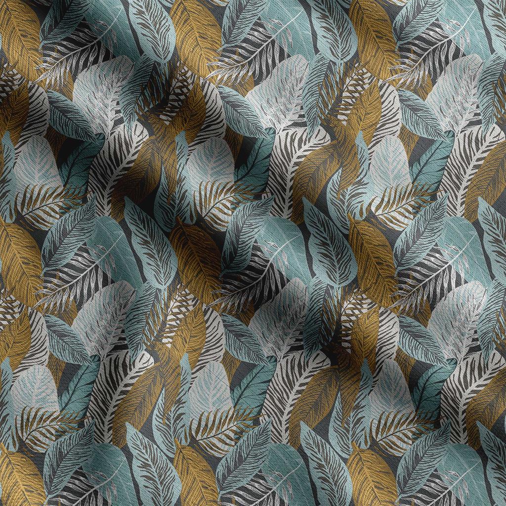 Soimoi Leaves Print,  Cotton Cambric, Quilting Fabric Sold by The Yard 42 Inch Wide, Medium Weight Cotton Fabric,
