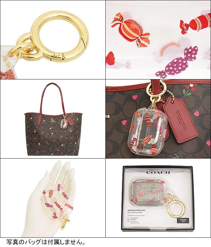 Capa para AirPods Pro Coach, Chaveiro de Plástico com Estampa Multi Candy Transparente, Feminino, FC8085, Item de Outlet, Nome da Marca, Usado