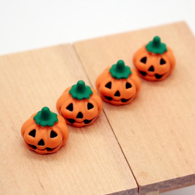 Miniature Pumpkin Figurine Resin Craft Model Project Accessories Halloween Theme Decors For 1/12 Doll House Accessories