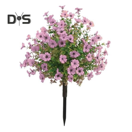 

Искусственное топиарное дерево, искусственный кустарник с цветами, устойчивые к ультрафиолетовому излучению, искусственные растения с колышком для наружного, внутреннего сада, крыльца, декора 1pc розовый