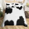 Cowhide Bedding Set Patchwork Cow Print Comforter Cover Farm Animal Duvet Cover Western Cowboy Farmhouse Polyester Quilt Cover