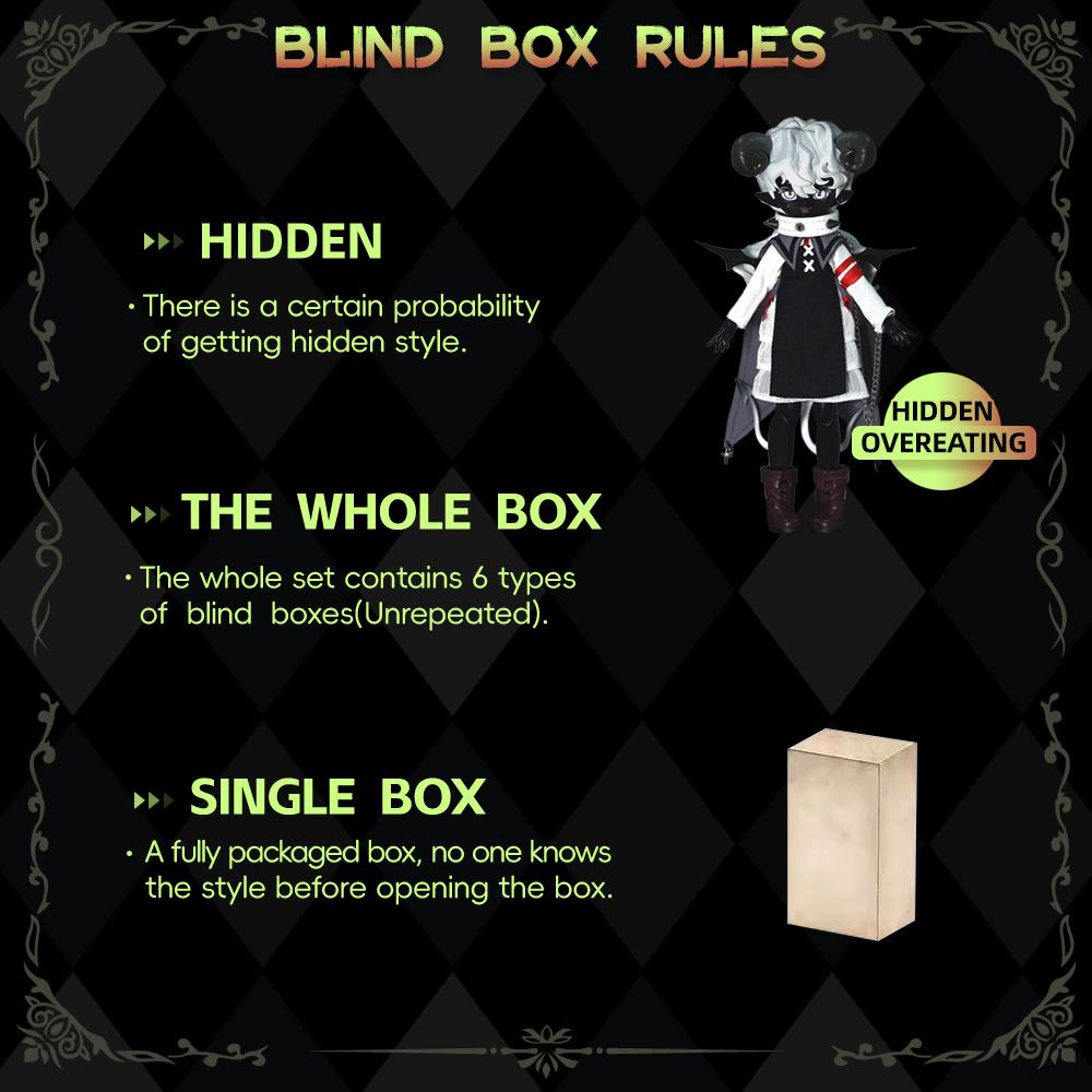 Na stanie Oryginalne Diabelskie Rogi Bjd Blind Box 1/8BJD Ruchoma Lalka Ozdoba Kreatywna Modna Zabawka Wykwintna Lalka Chłopcy Dziewczynki Prezenty