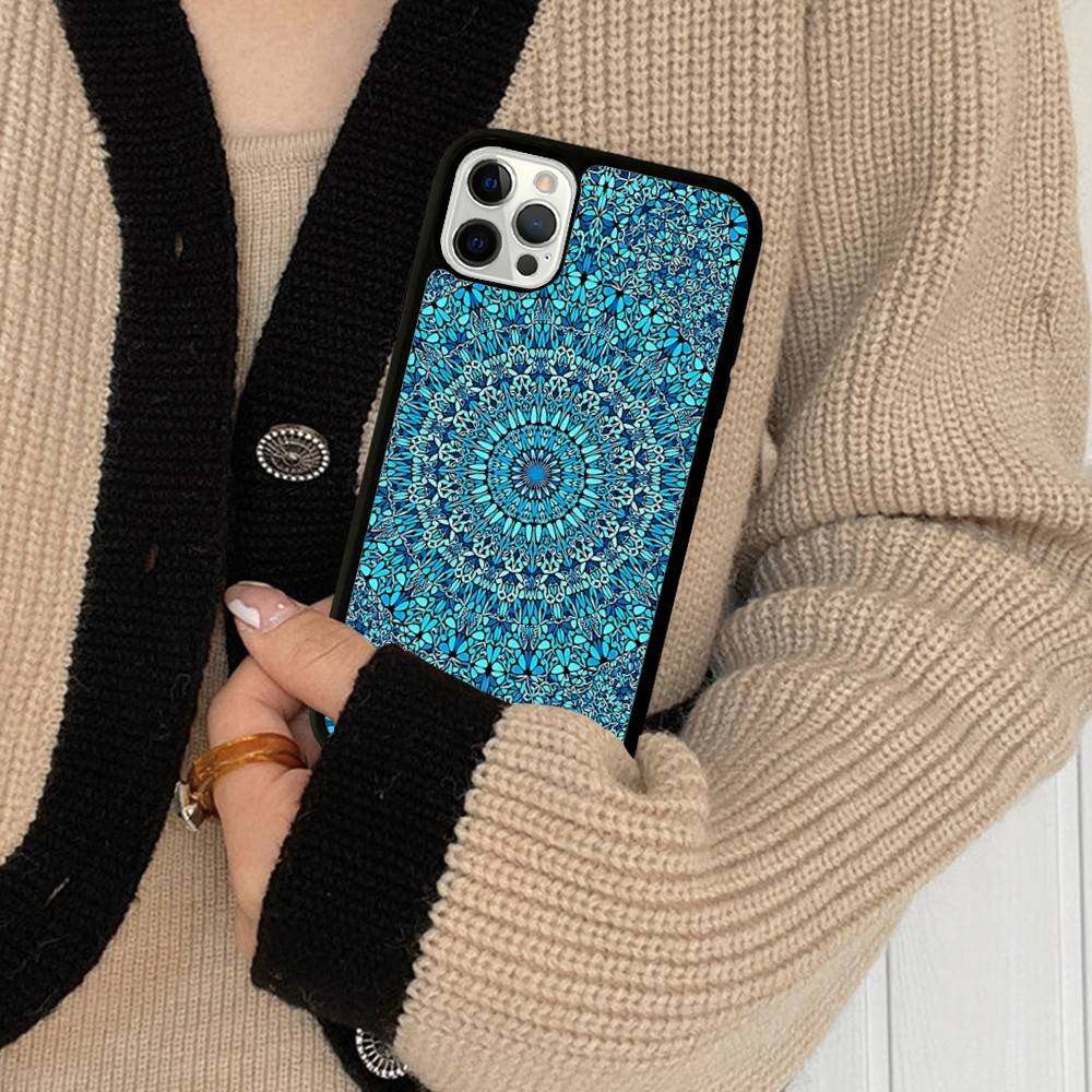 

Indian Pattern Mandala Phone Case For IPhone 17 16 Pro Max Air 13 12 Mini 14 15 Plus 11 PC+TPU Back Cover iPhone 16 pro