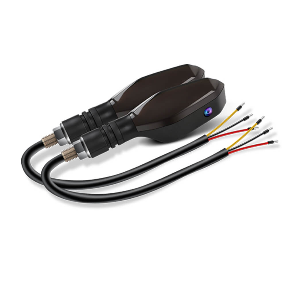 Universal Motorcycle LED Turn Signal Light ground Projector Flasher Lamp 27 Lighting Modes RGB Flowing Daytime Running Lights 2pcs rhombus