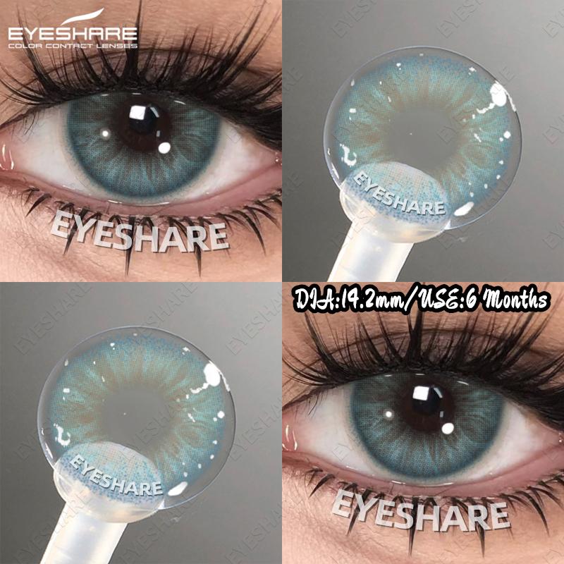 Eyeshare 2pcs NEW Natural Color Contact Lenses Fashion Blue Eyes Lenses Gray Beautiful Pupils Brown Eyes Contacts Colorful Lens