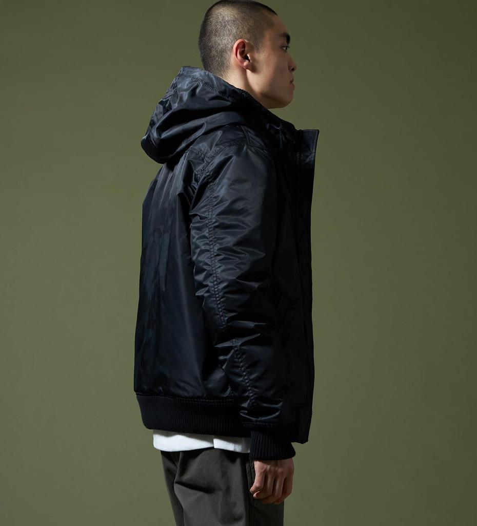 Alpha Industries TA1716 Hooded Rib Jacket In Black Camo Men's