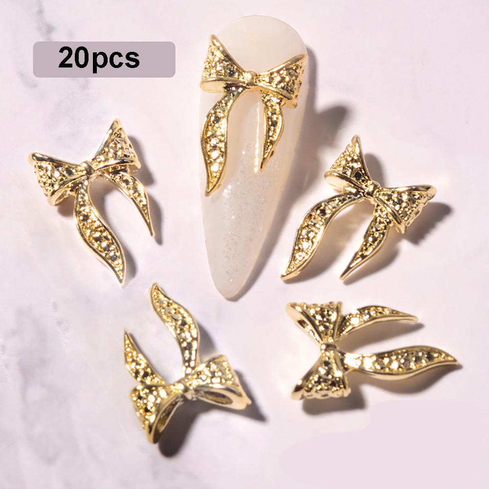 

Zinc Zinc Alloy 3D DIY Nail Art Decoration Bow Ties Nail Jewelry Bowknot Nail Ornaments Manicure Rhinestones золотой