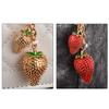 Fashionable Strawberry Pendant Keychain For Women Girls Cute Trendy Charm Keyring Car Key Ring Backpack Decoration Gifts