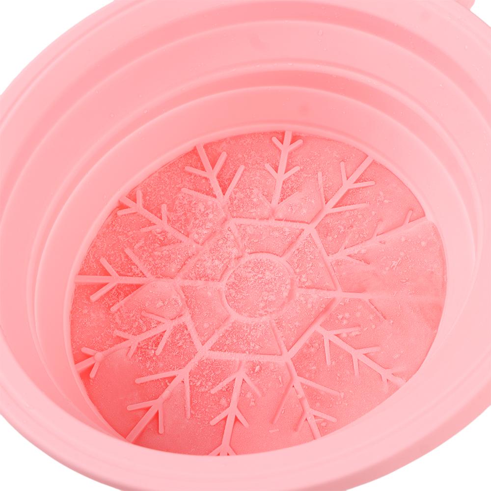 Silicone Ice Bath Washbasin Foldable Improved Blood Circulation Ice Washbowl Relief Stress Face Dipping Bowl for Women Girls