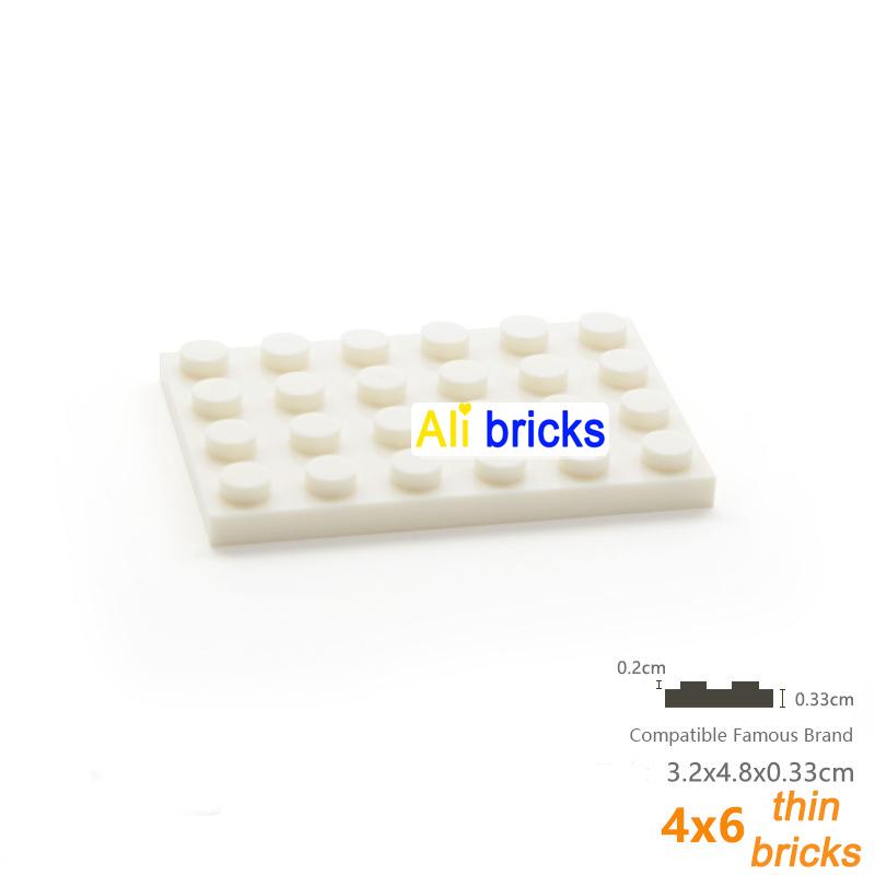 5pcs DIY Building Blocks Thin Figures Bricks 4x6 Dots 12Color Educational Creative Compatible With Brand Toys for Children 3032