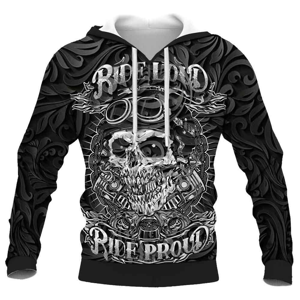 2023 New Fashion Autumn Men's Skull Hoodies 3D Printed Men Streetwear Pullover Tops Long Sleeve Sweatshirts Fashion Sweatshirt