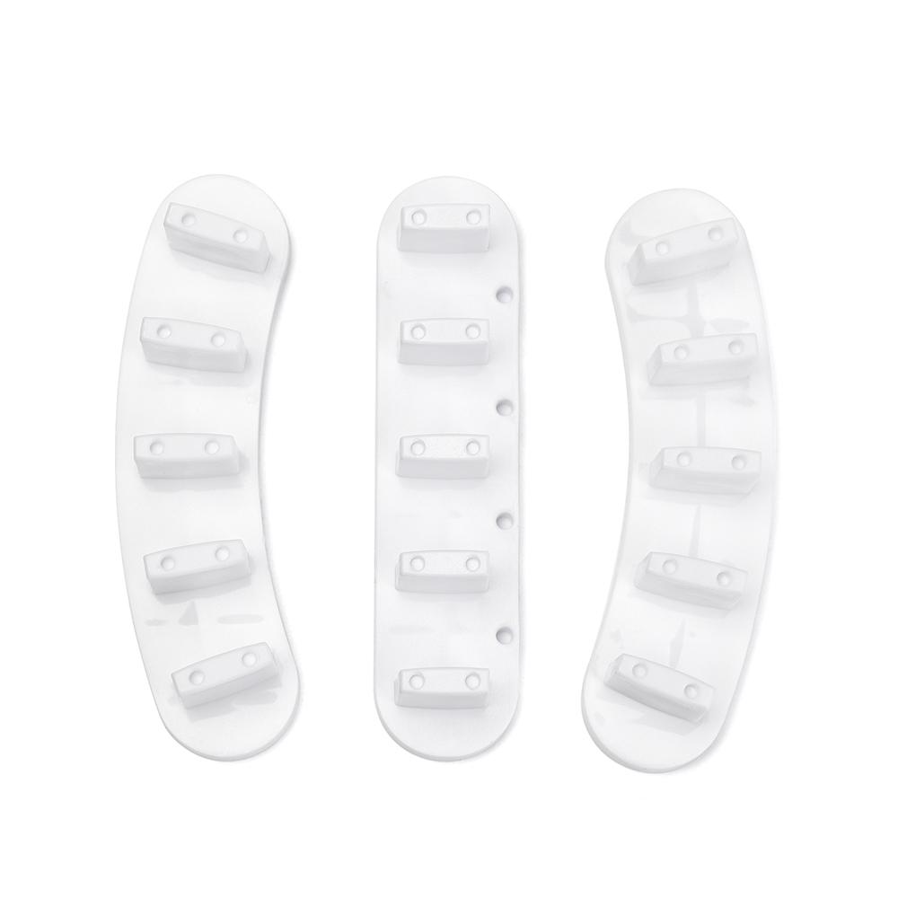 kads 3pcs Plastic Tip Stand Display with 10 Natural False Nail Tips Practice Training Use Nail Art False Tips Training Tool